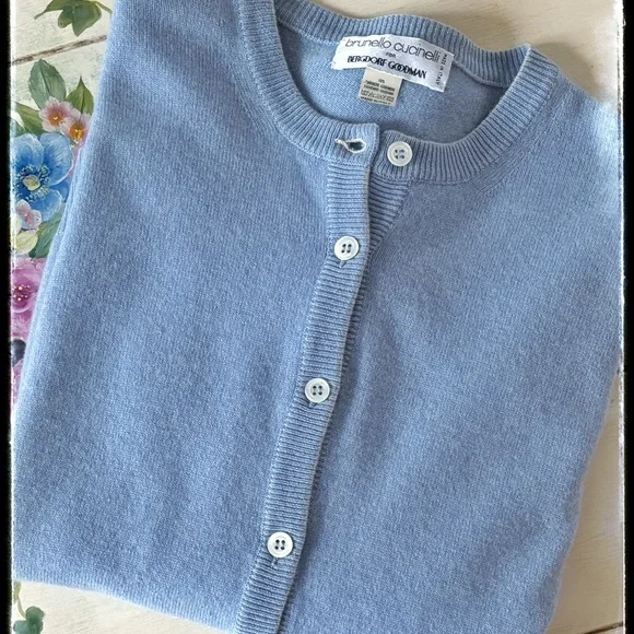 Brunello Cucinelli 100% Cashmere Cardigan Women’s S/M Made in Italy - Picture 3 of 8